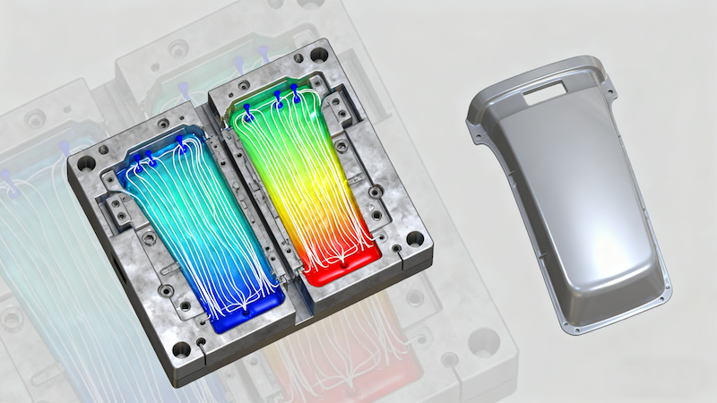 塑料料分析流动云图与注塑成型品